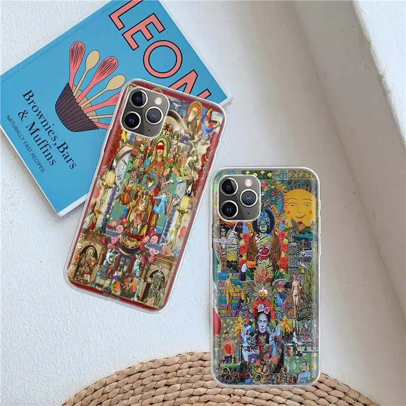 Complex picture digital collage Clear Case For iPhone 11 13 14 Pro 15 Pro Max 12 Mini 16 XR X XS Max 7 8 Plus Funda C