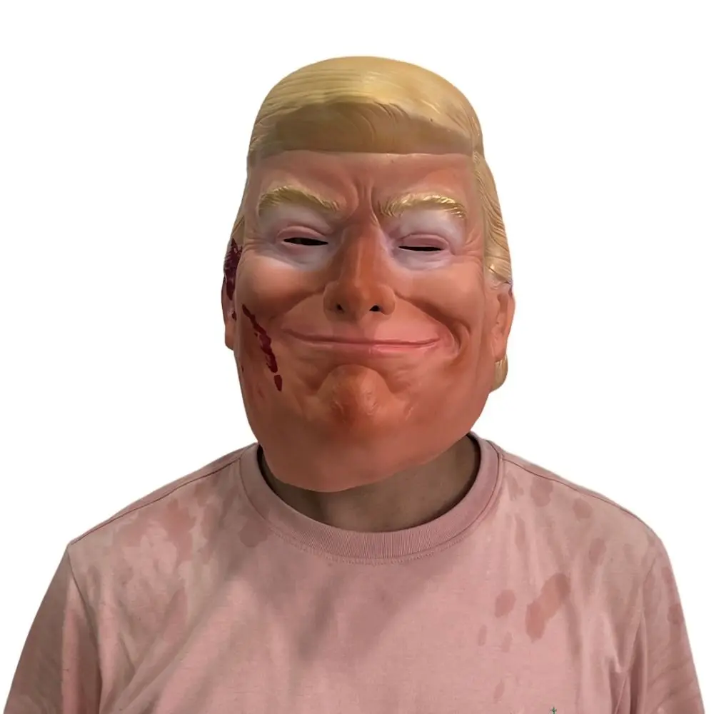 Funny Latex Trump Mask Magic Halloween Headwear Celebrity Cosplay Dress Up Props