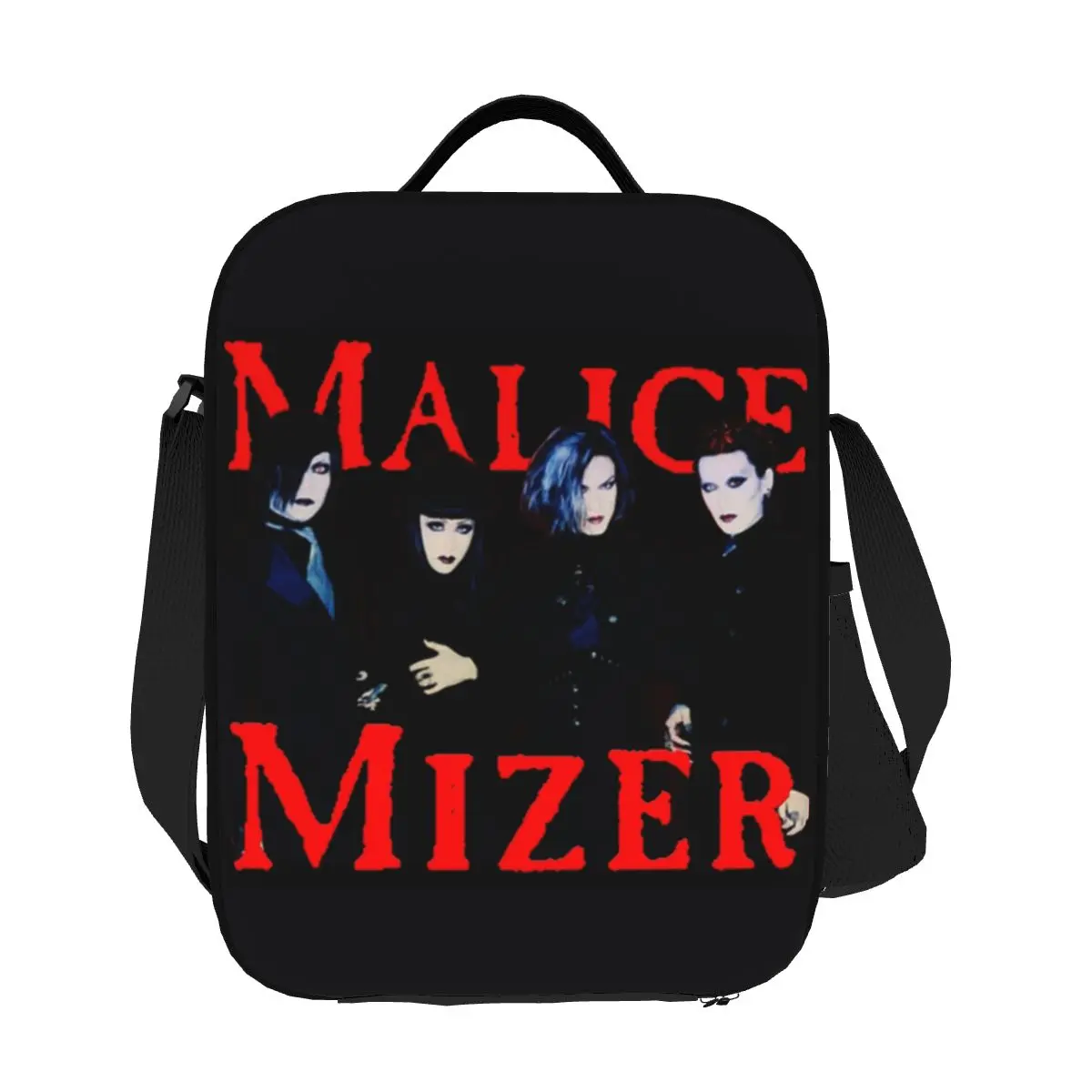 

Custom Malice Mizer Insulated Lunch Bag Camping Travel Japanese Band Members Resuable Thermal Cooler Lunch Box Women Children
