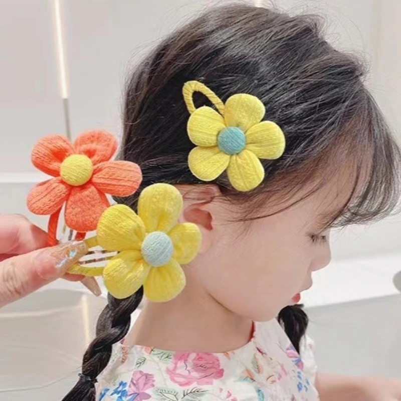 

Детские заколки для волос, комплект из 2 предметов, тканевый цветочный дизайн, простые зажимы BB для девочек, детские безопасные аксессуары для волос, головные уборы