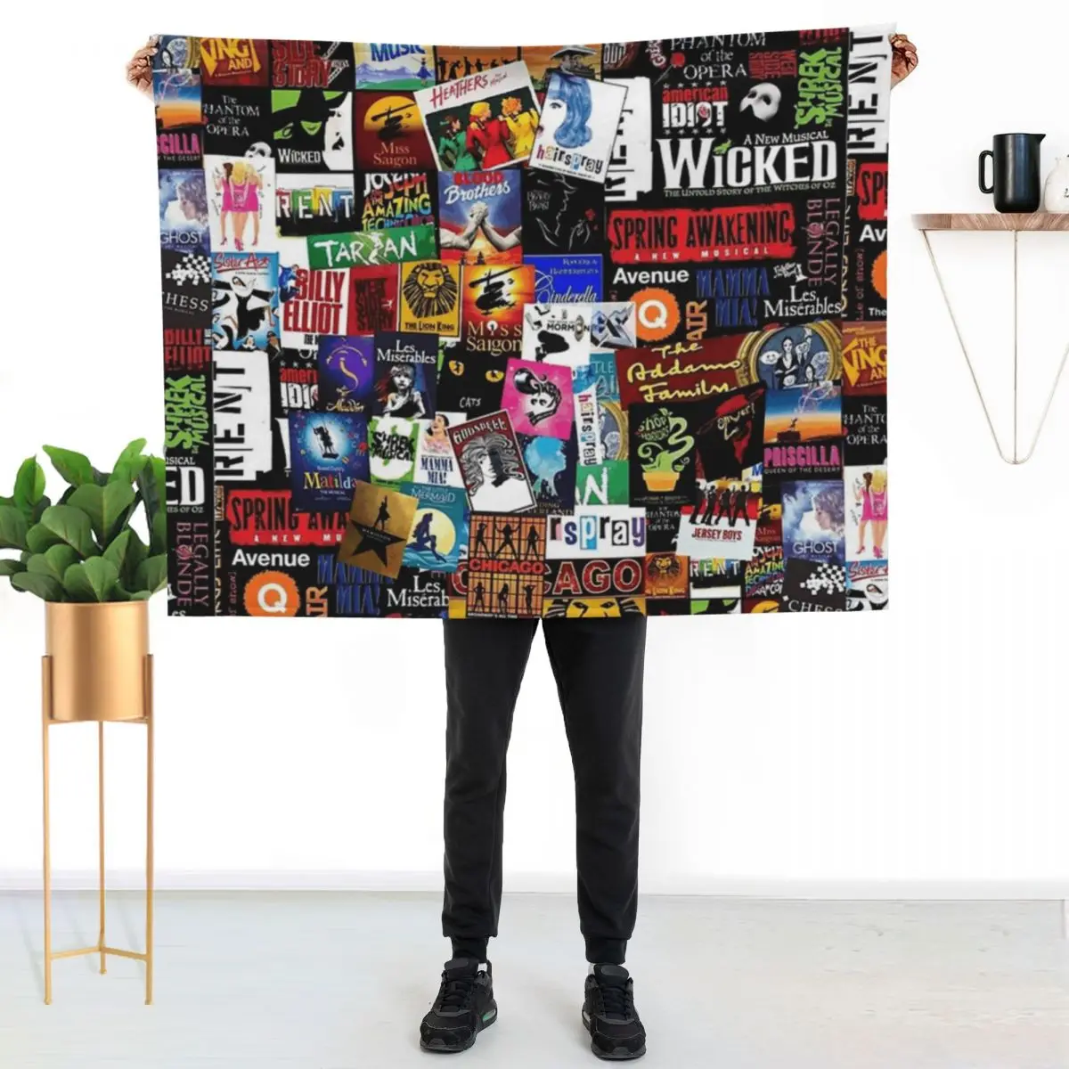

music collage newest Throw Blanket No Pilling Soft Warm Blanket for Bed