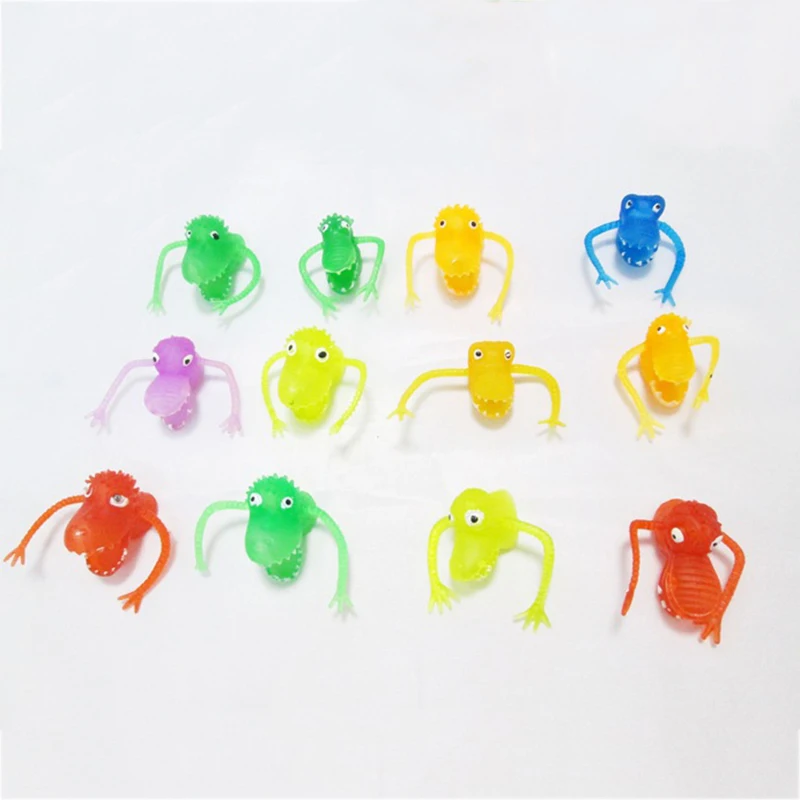 10PCS Novelty Plastic Dinosaur Finger Puppet Finger Cots Storytelling Mini Funny Dinosaur Finger Cot Kids Pinata Party Gift Toys