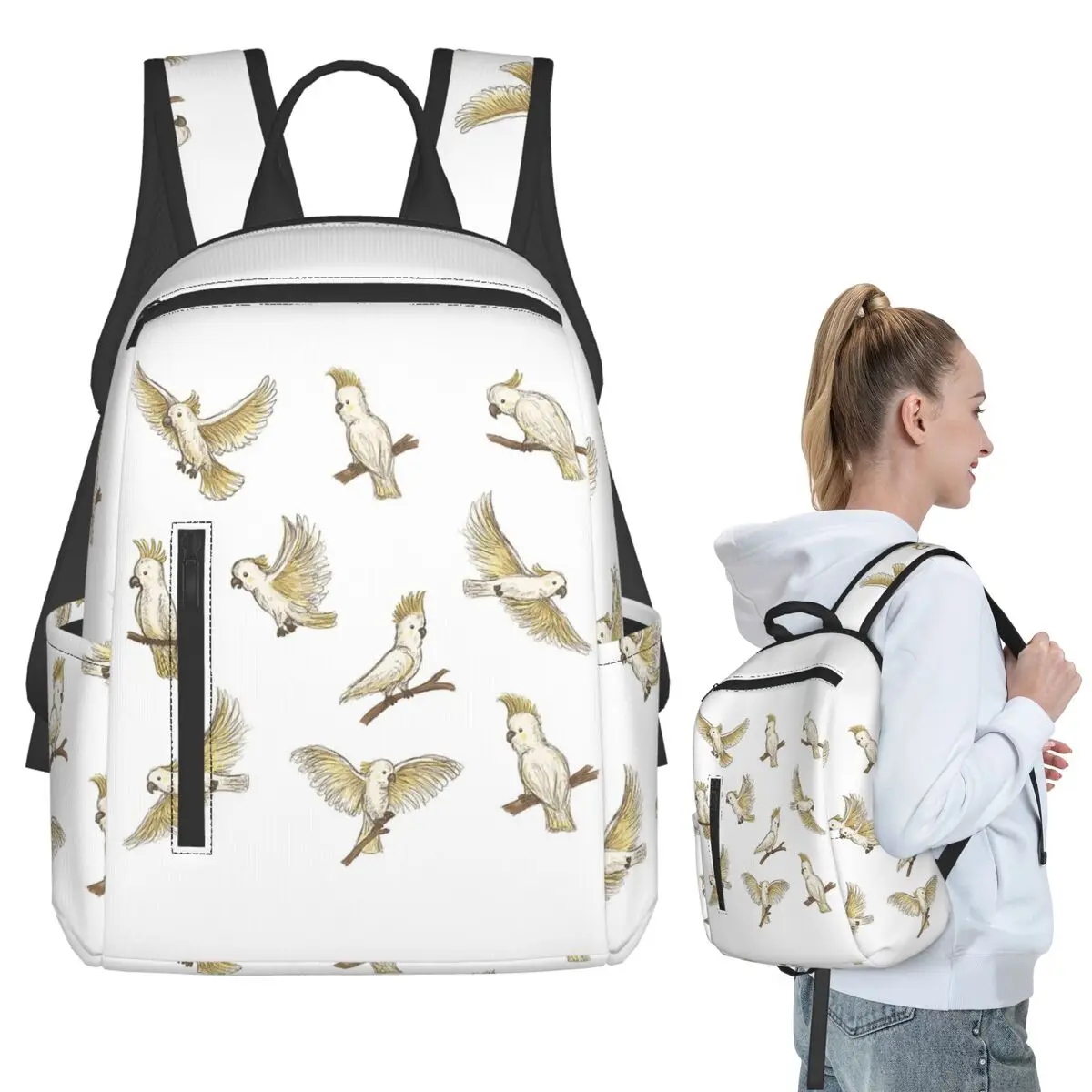 

Aussie Animals Cockatoo Pack Backpack Student BookBag Kids School Bag Laptop Shoulder Bags Boys Girls