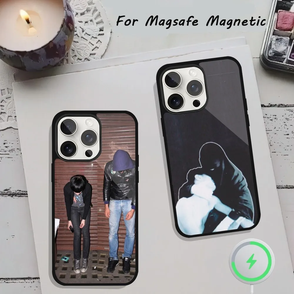 Band C-Crystal C-Castles Phone Case  For iPhone 15 12 13 14 11 Pro Plus Max Magsafe Magnetic Wireless Charging shell