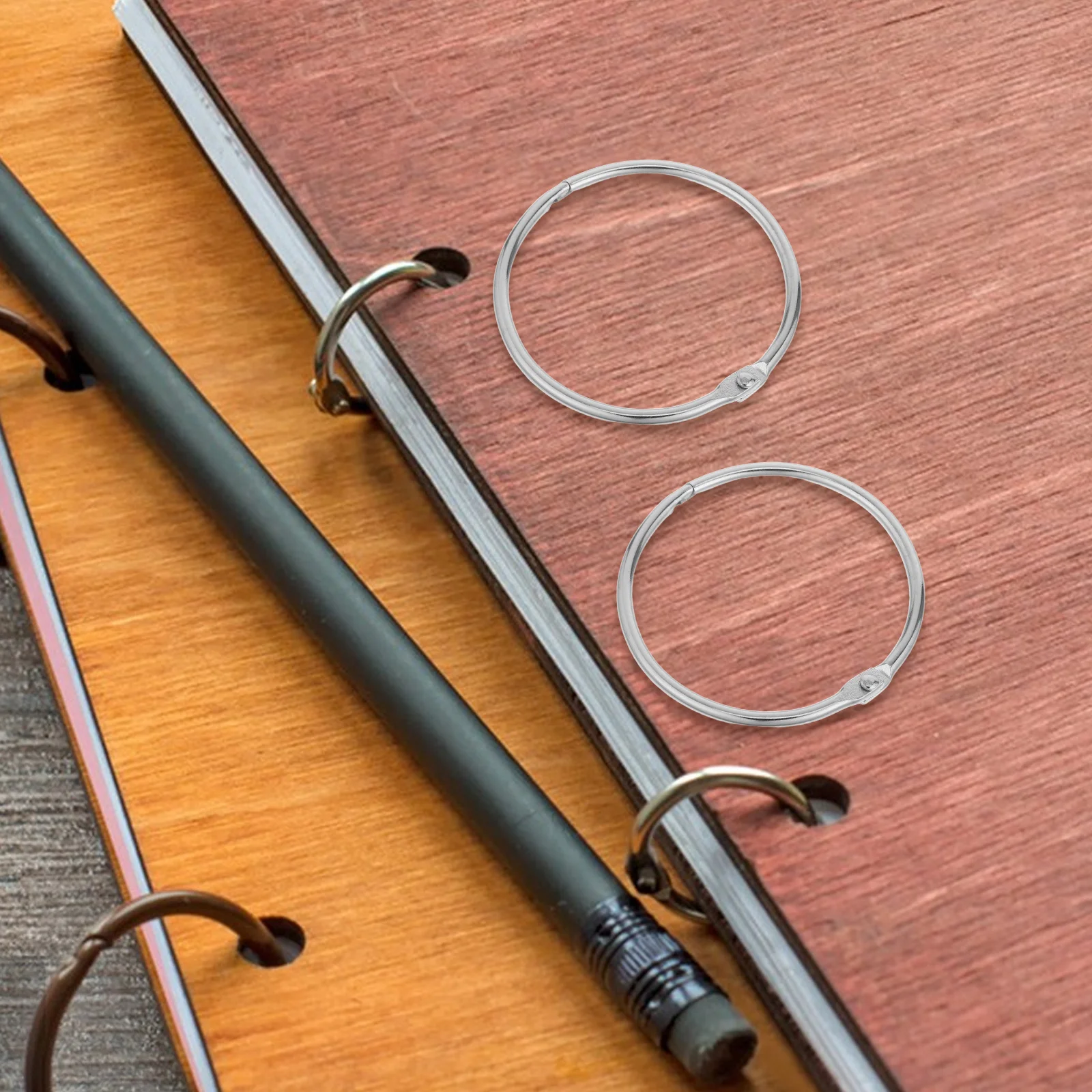 20 قطعة حلقات الكتاب المعدنية فضفاضة ورقة الموثق خواتم قابلة للفتح الموثق الأطواق ل ورقة ملزمة البطاقات التعليمية اللوازم المكتبية المنظم