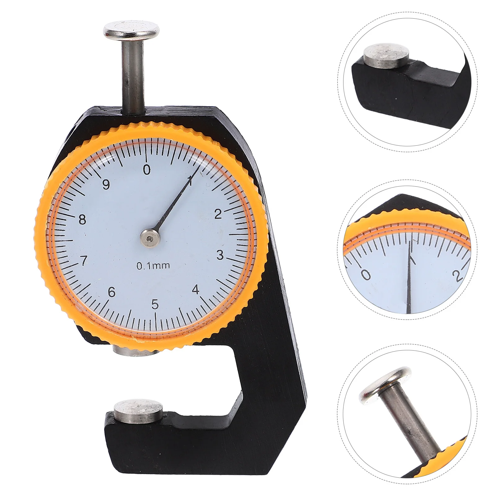 

Thickness Gauge Flat Head Dial High Accuracy Steel Thickness Tester for Cloth Metal Measuring Tool 0-10mm Precision
