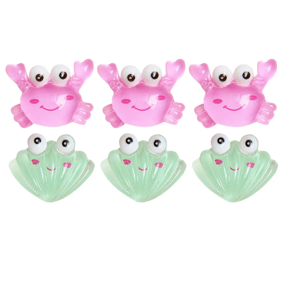 

60Pcs Resin Sea Creature Decor Accessories Assorted Crab Sea Star Shell DIY Micro Landscape Pendant Crafts Ecofriendly Durable