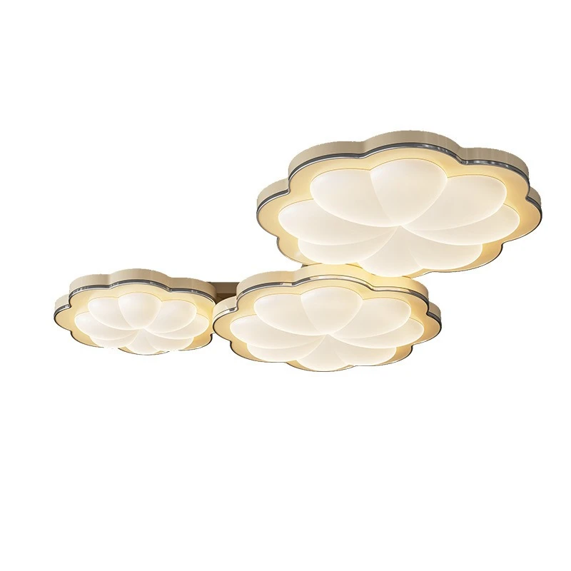 

Whole house combination package cloud living room fan cream simple full spectrum ceiling light