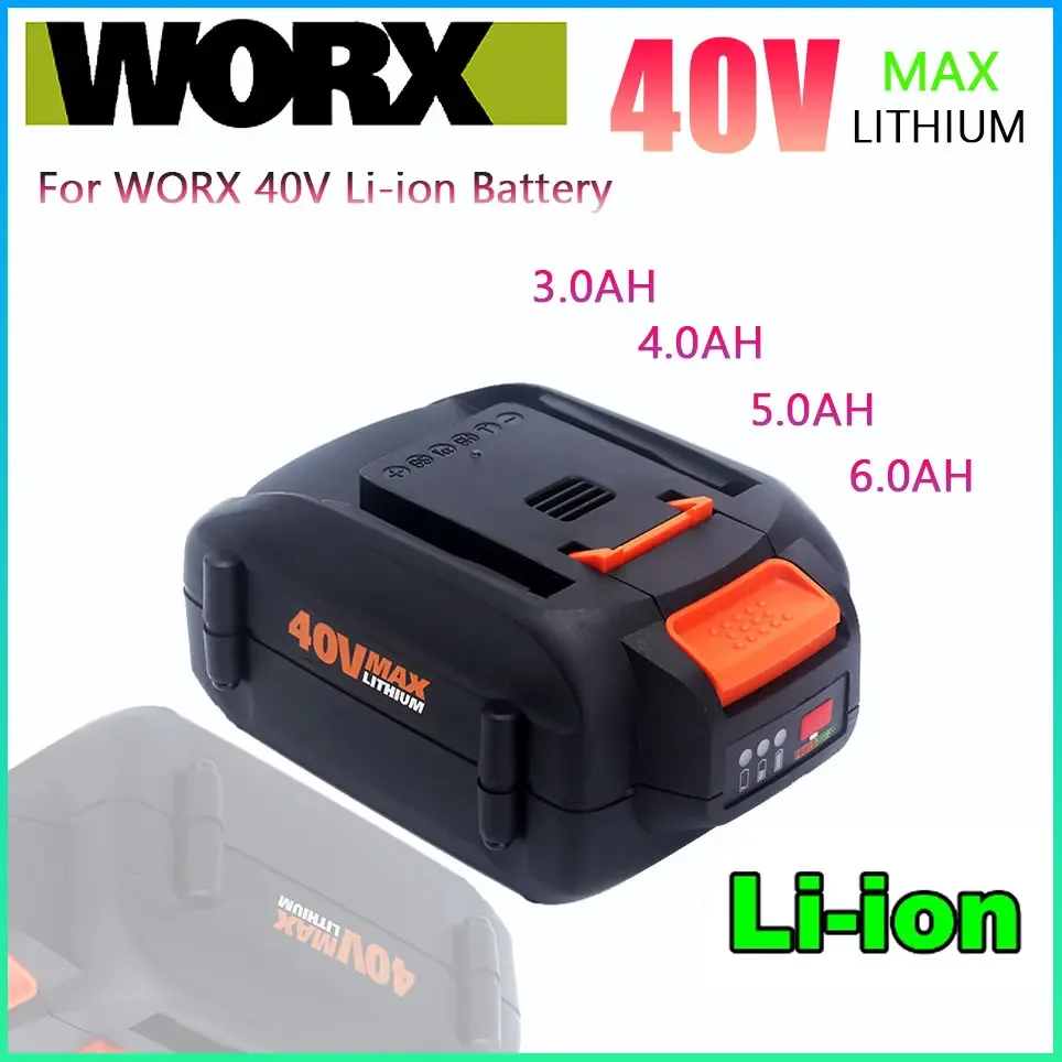 

WORX 40V 100% new Original brand new replaceable WORX 3.0AH/4.0AH/5.0AH/6.0AH lithium-ion battery tool battery WA3580