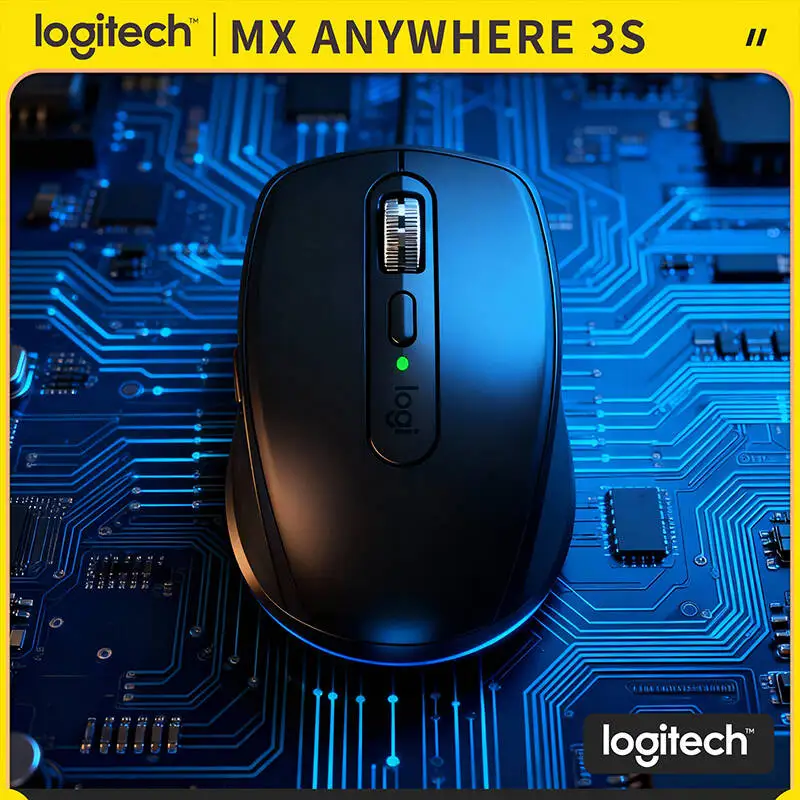 

Компактная мышь Logitech MX Anywhere 3S, эргономичный дизайн, перезаряжаемая, с быстрым прокруткой для портативных ПК Mac