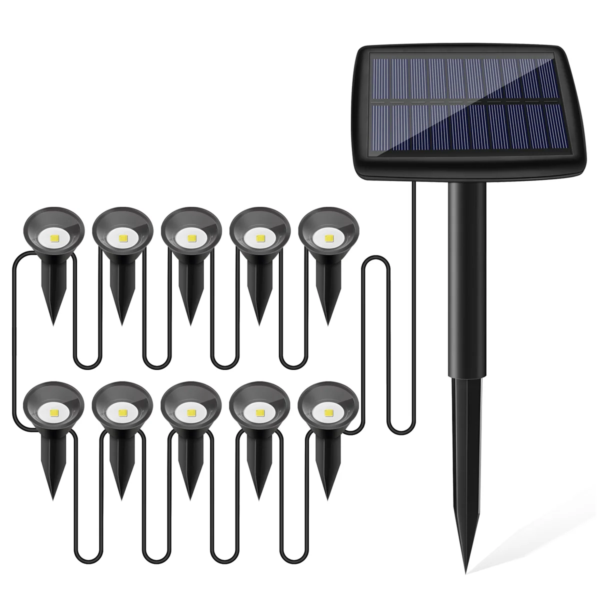 10 in 1 Solar Lights Outdoors Waterproof Solar Lawn Light Solar Power Light for Garden Path Pool Decoration