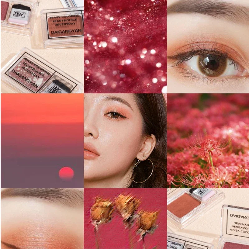 1Pc スパンコールモノクロアイシャドウメイクアップパレットブラシ付きマッシュポテトアイグリッターパウダー怠惰なシマーアイシャドウクリームメイクアップ