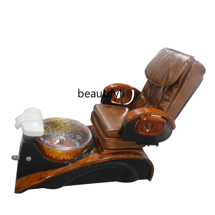 

S7486 ss Electric Foot Massage Foot-Washing Pedicure Chair Retro Couch Reclining Foot Bath Spa Stool Eyelash Salon Manicure Bed