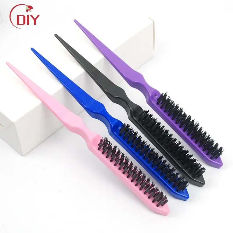 1 Pcs Professional Hair Brushes Comb Teasing Back Combing Hair Brush Slim Line Styling Tools 9 Colors Wholesale Hair Comb