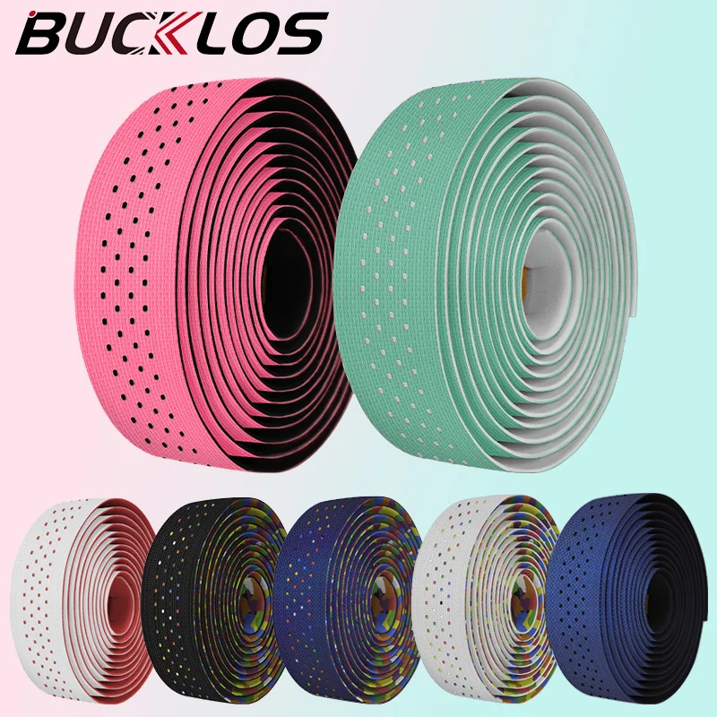 BUCKLOS Road Bike Sweat-absorbing Handlebar Tape High Quality Elastic Gravel Bicycle Handle Bar Damping Wrap Cycling Accessories