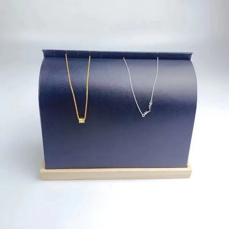 حامل قلادة من الخشب الصلب، حامل تخزين قلادة بسيط، رف عرض المجوهرات الفاخرة، منظم المجوهرات