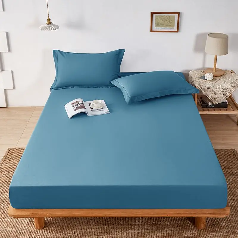 Spring Summer soft Fitted Sheet,Double bed sheets 90/120/150/180/200cm mattress dust cover, non slip elastic rope bed sheets