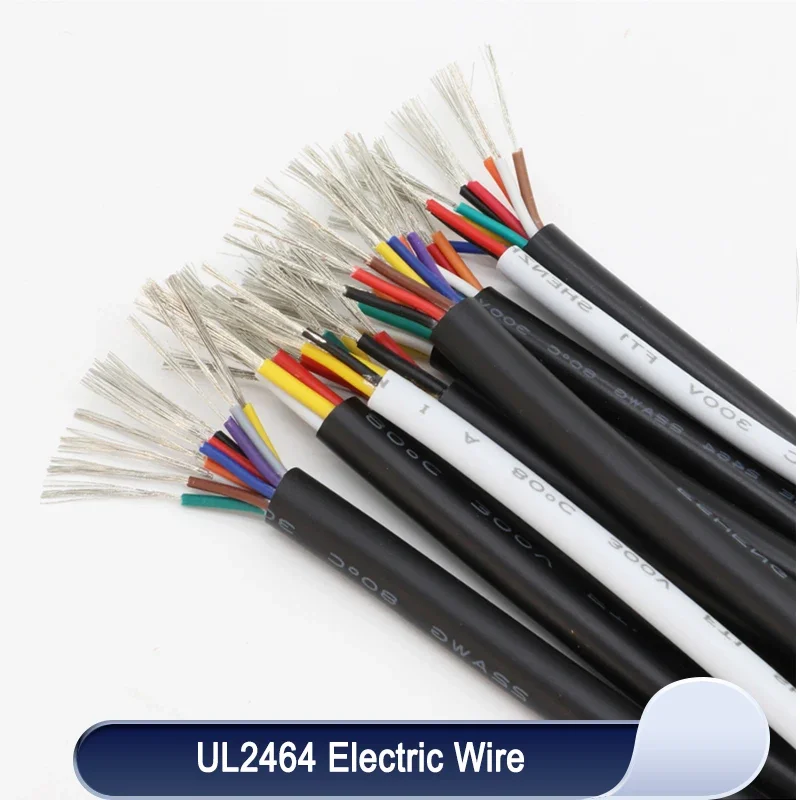 

5m UL2464 30 28 26 24 22 20AWG Sheathed Wire Cable Channel Audio Line 2 3 4 5 6 7 8 9 10 Cores PVC Insulated Copper Power Line