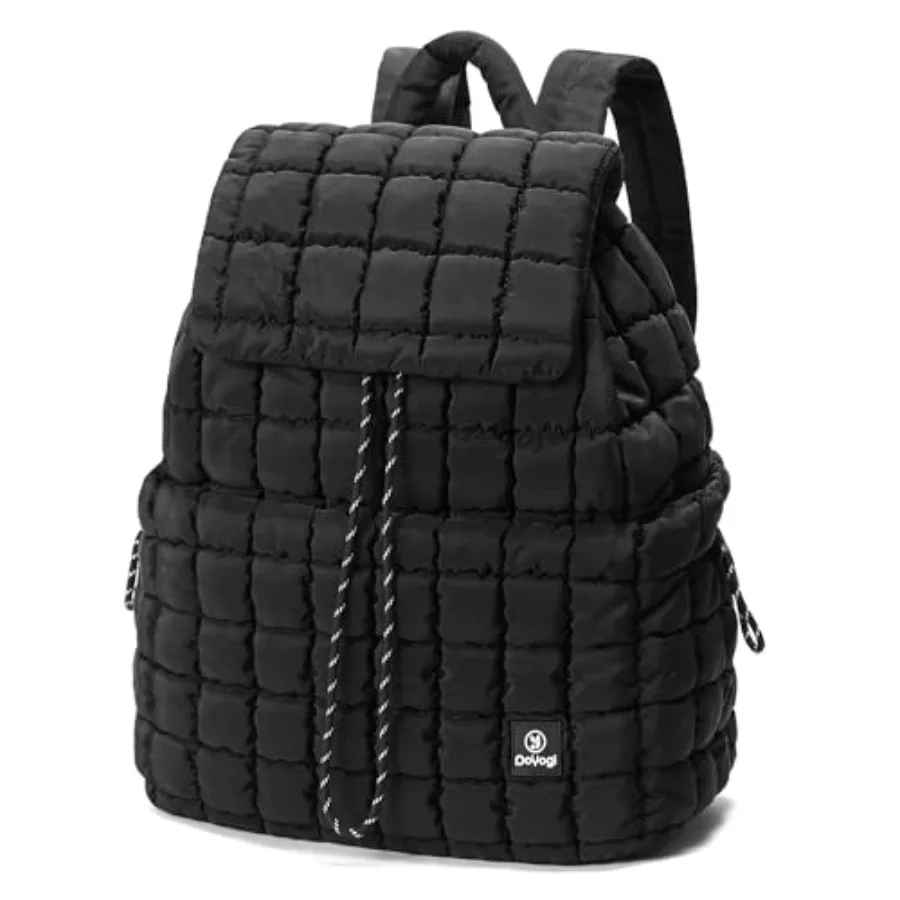 

Quilted Backpack for Women Lightweight Travel Gym Bag Hiker Pack Drawstring Padding Backpacks Puffer Travel Bag for Casual Dayp