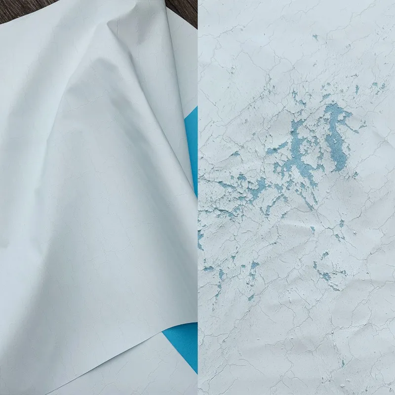White Friction Scraping Fabric Dropped Coating Texture Creative Clothing Experimental Designer Fabrics Cloth for Diy Sewing