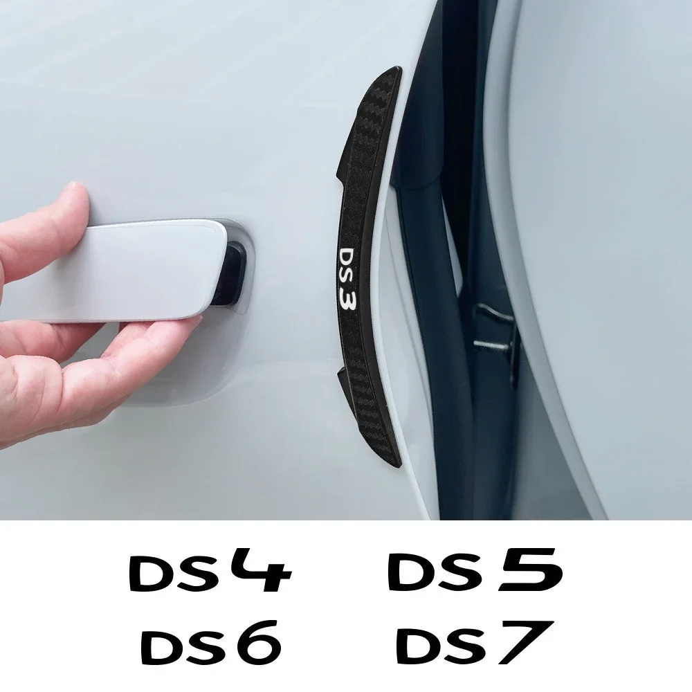 

4PCS Car Door Protective Sticker Strip Anti-Collision Scratch-resistant For DS Citroen DS3 Cabrio DS4 DS5 Prestige 5LS DS6 DS7