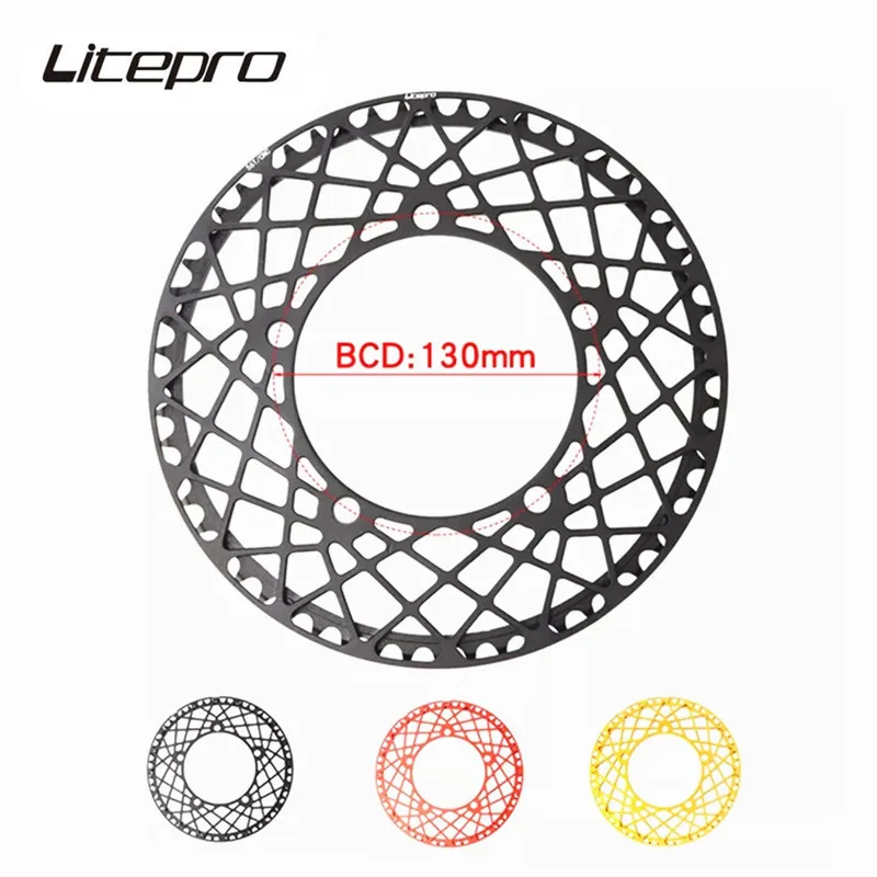 Liteproelite Road Bike Spider Sprocket Chainring BCD130 Chainwheel 53T 56T 58T Aluminum Alloy Crankset For brompton Folding Bike