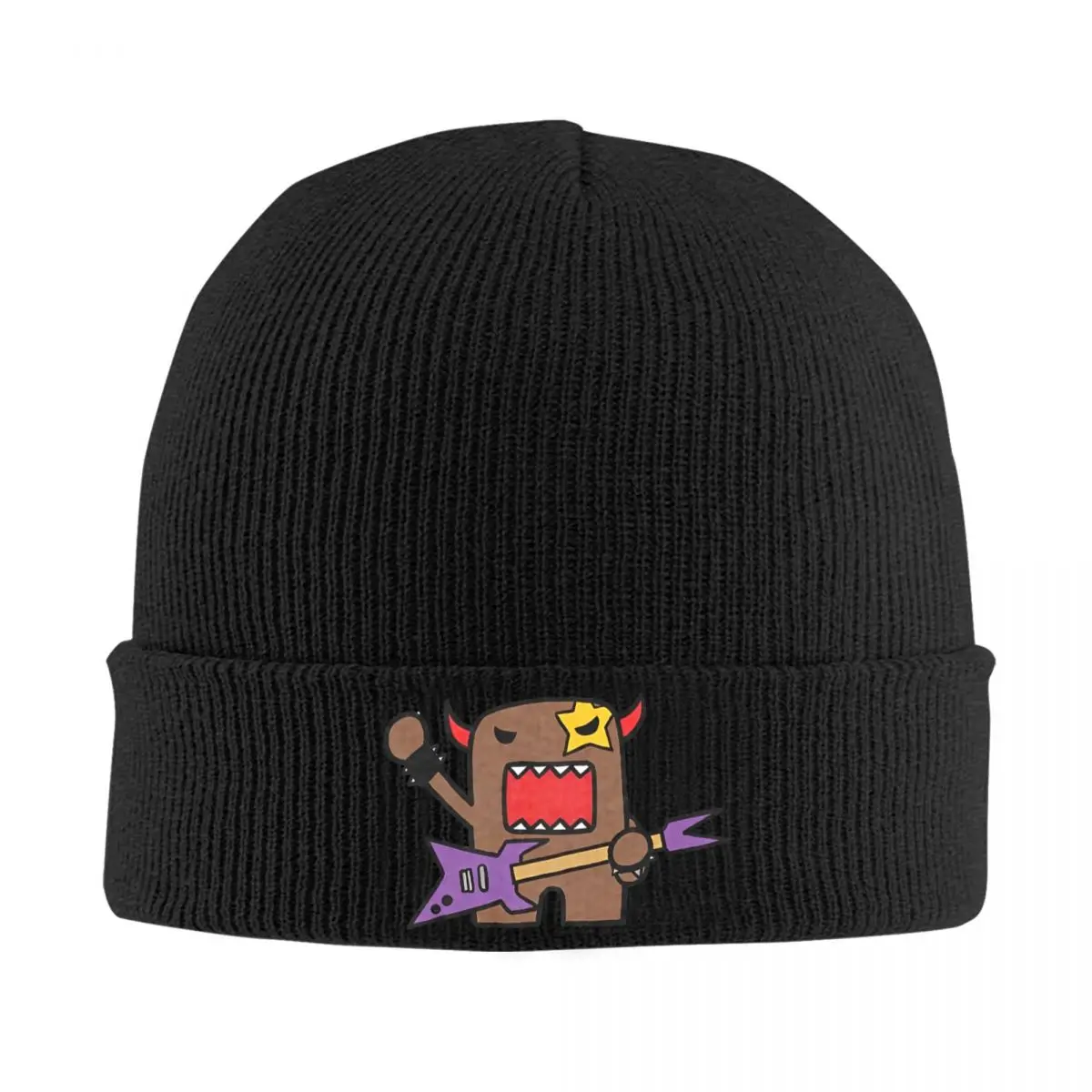 Domo Kun Rocker Knit Hat Beanies Winter Hats Warm Acrylic Street Cap Men Women