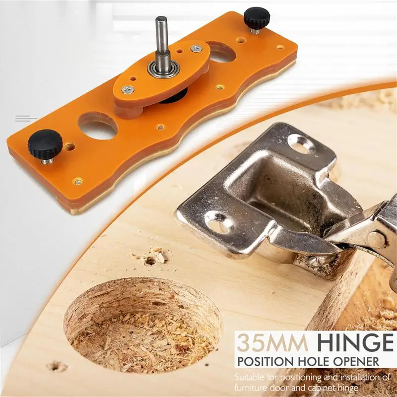 Positioning Hinge Hole Punch Concealed Hinge Hole Locator 35mm Drill Guide High Precision Woodworking Tool Positioning Quiet