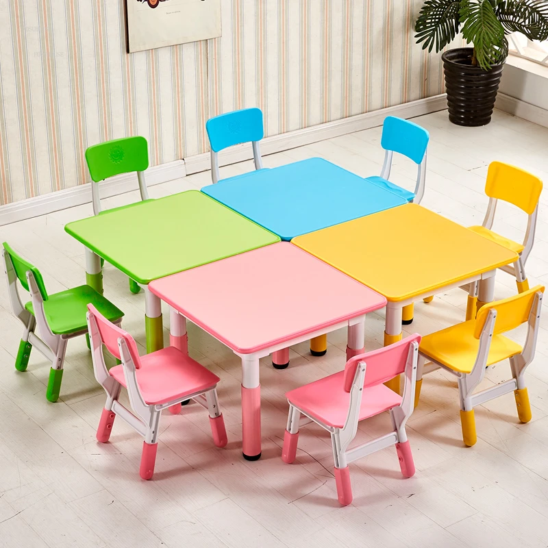 

Liftable Children Tables Kindergarten Tables and Chairs Child Reading Small Table Home Room Desks Multi-function Writing Desks