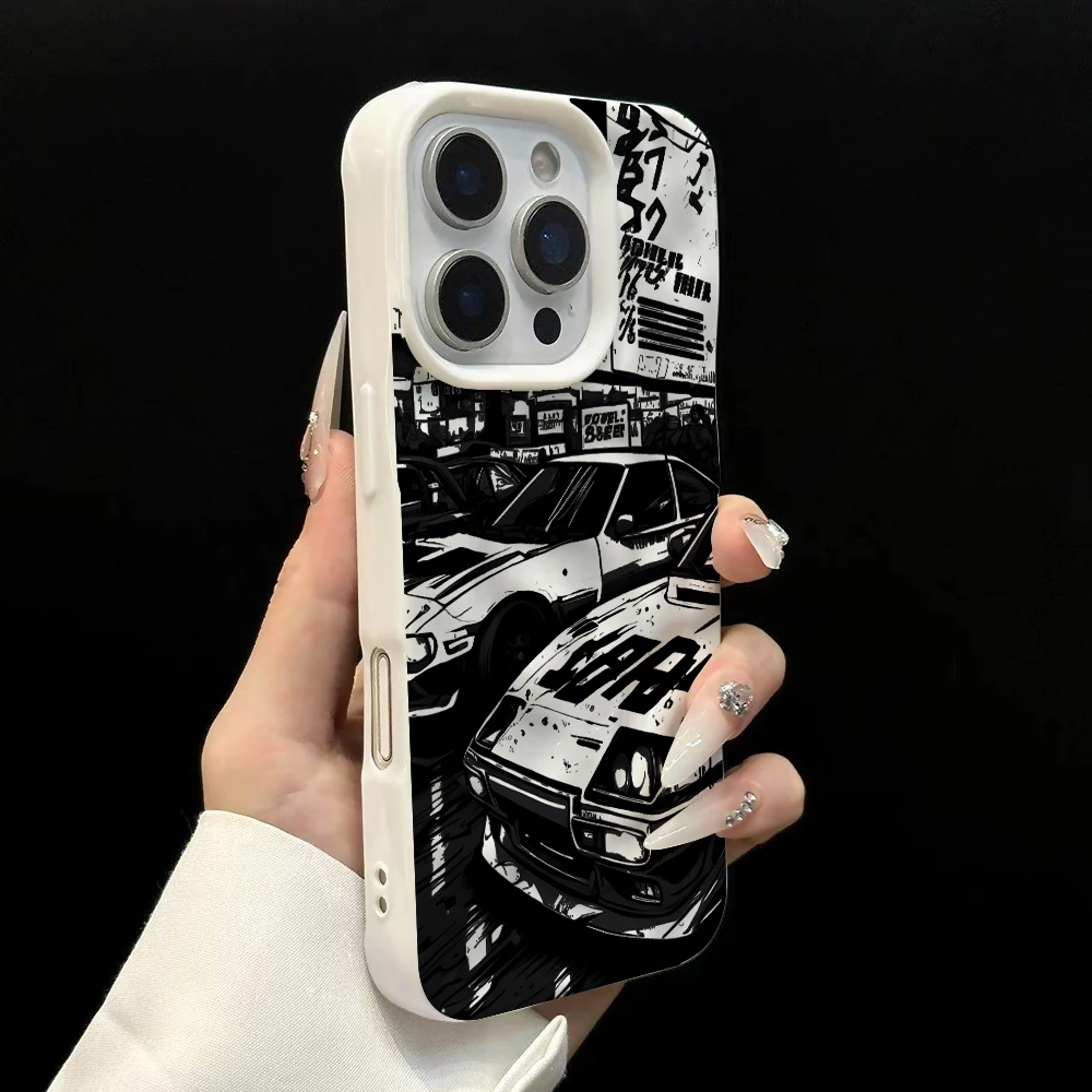 Stilvolle Handyhülle mit Straßenrennmuster für iPhone 17 16 15 14 13 12 11 Pro Max 14 Plus 17Air Falten-Wellen-Design Weiche Silikonhülle – Detail 8