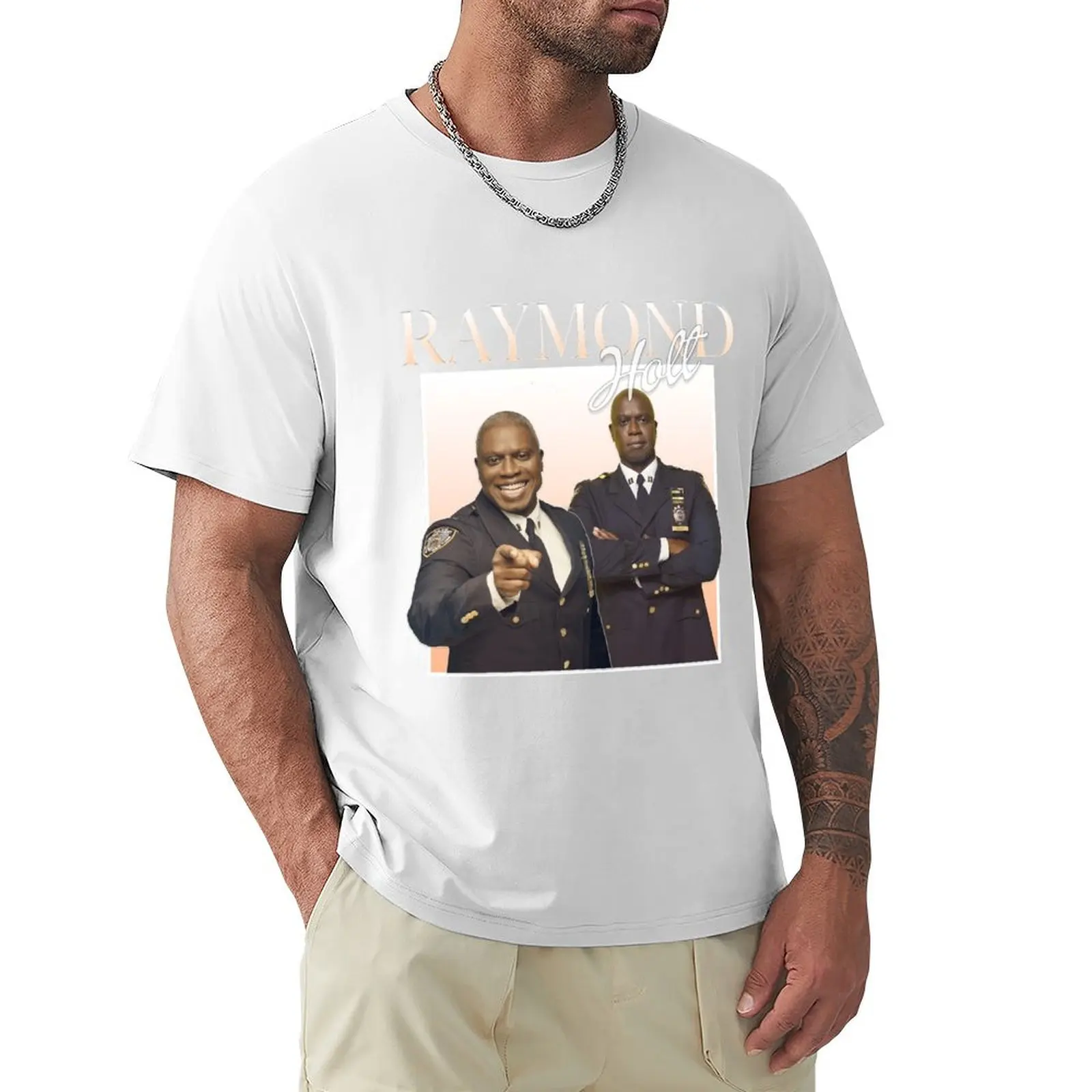 

Captain Holt 90's Throwback T-Shirt anime summer top oversized Men's clothing