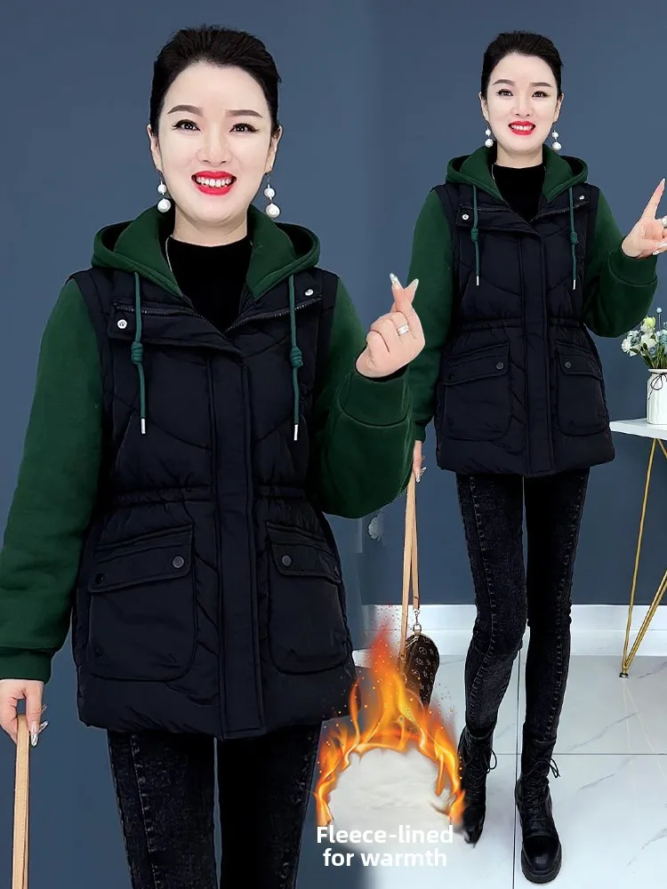 한국 슬레 커뮤터 티엔드 오르트 자에트 여성 겨울 아우터 캐주얼웨어 대형 사이즈 패셔너블 지퍼 클로저 코튼...