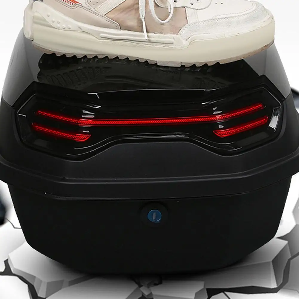 

Motorcycle Tail Box Scooter Boots Trunk Cool Solid Case For Full Helmet Storage Organizer Box Tail Box Back