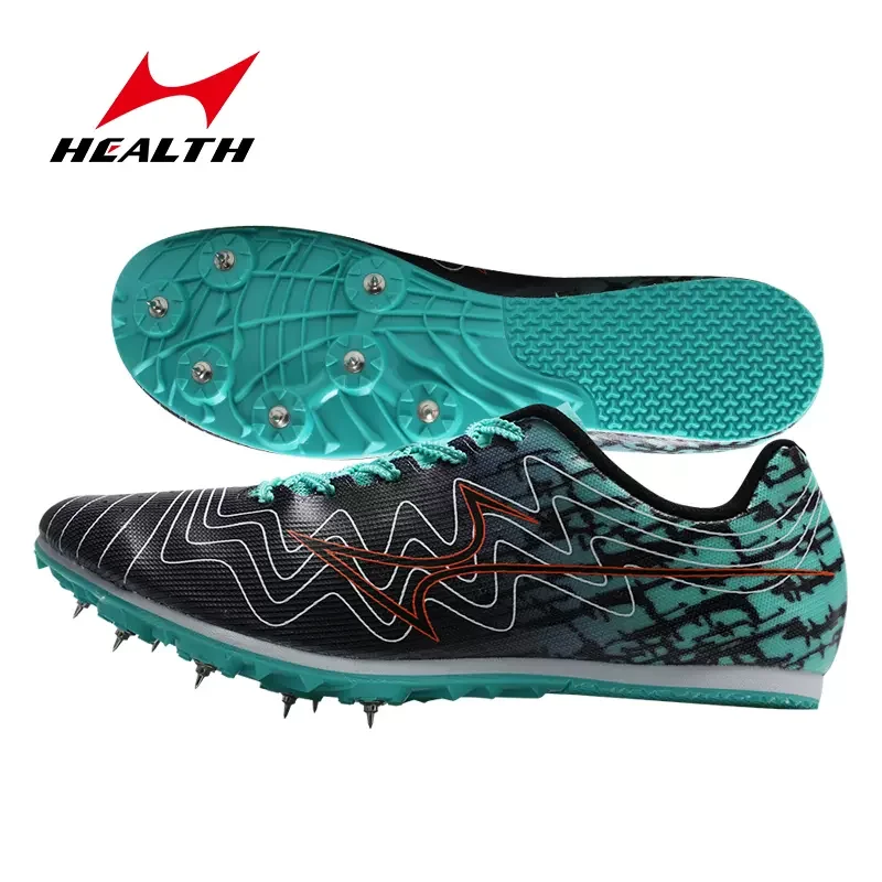 Health Men 7 Spikes Shoes Track Field Sneakers Running Hurdle Athletes Triple Jump Training Shoes Racing Sprint Sneakers