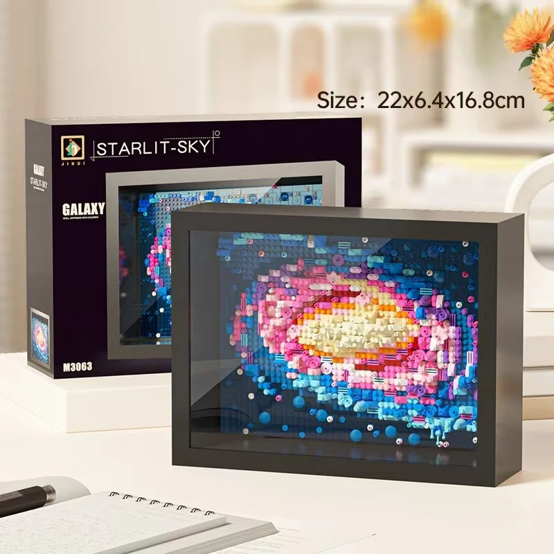 Heißverkaufte weltberühmte Malerei Montage Bausteine Kreative Pixel Ölgemälde Rahmen Sonnenblume Baustein Dekoration – Detail 14