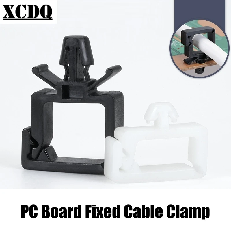 100pcs Aircraft Type Inserting Fixed Car Cable Clamps PC Board Wire Fixing Seat Cord Harness Tie Fastener 4.8mm 5.0mm Mount