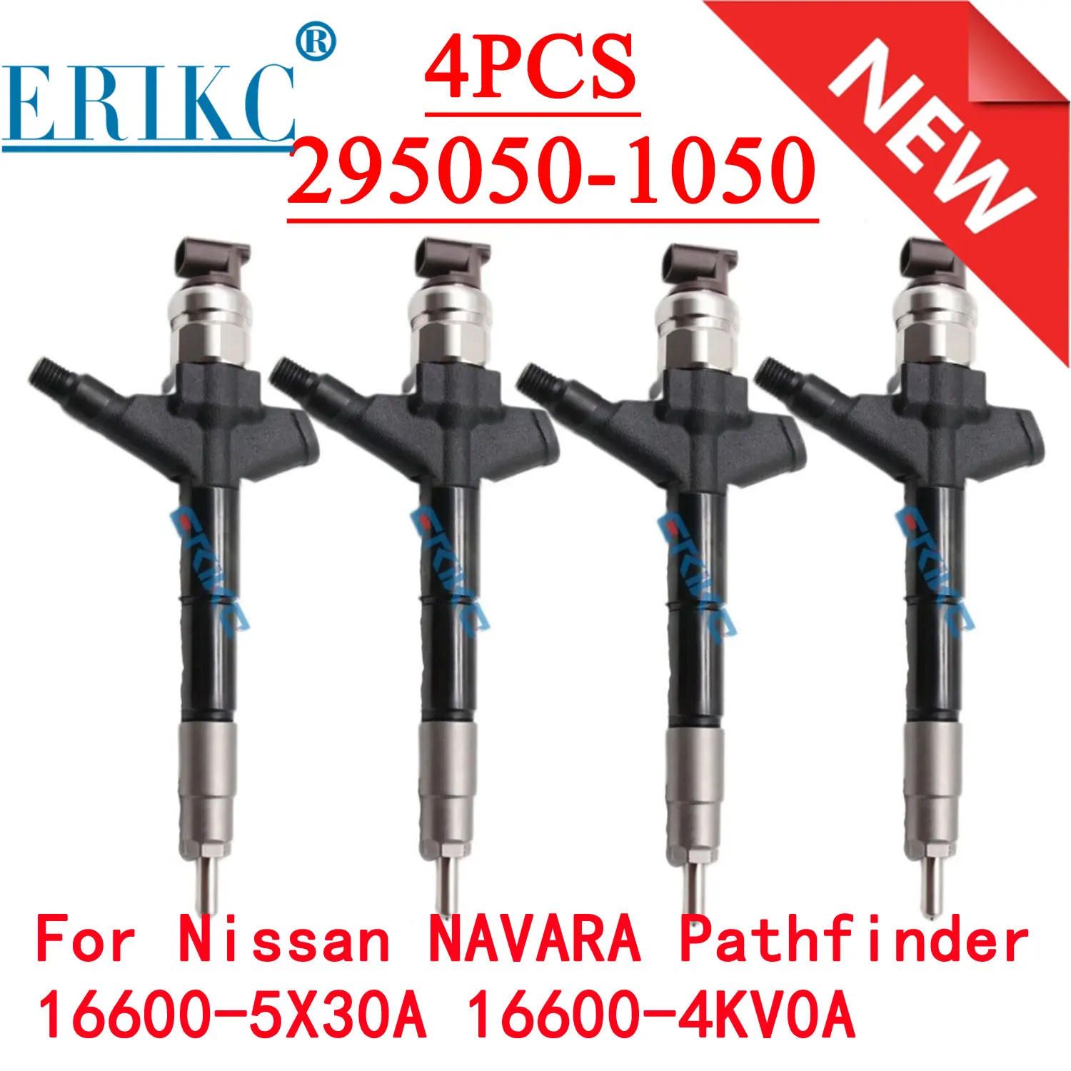 4PCS 295050-1050 16600-5X30A 16600-4KV0A New Diesel Injector DCRI301050 For Denso Nissan NAVARA NP300 Pathfinder Armada 2.5 dCi