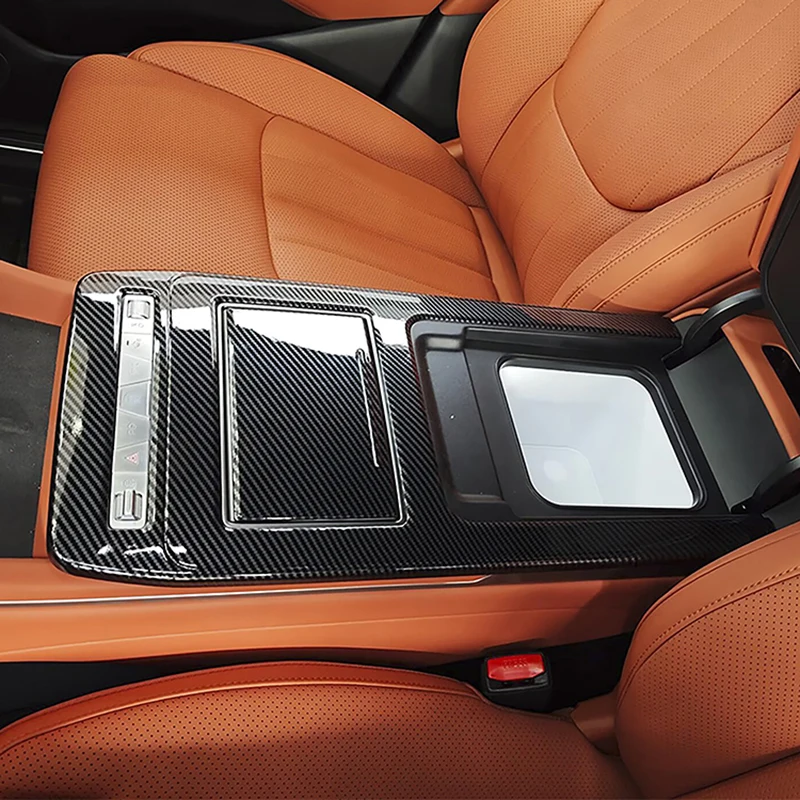 

Carbon Fiber Color Center Console Gear Shift Frame Decoration Cover Trim For BYD Tang 2025 Car Styling Interior Accessories