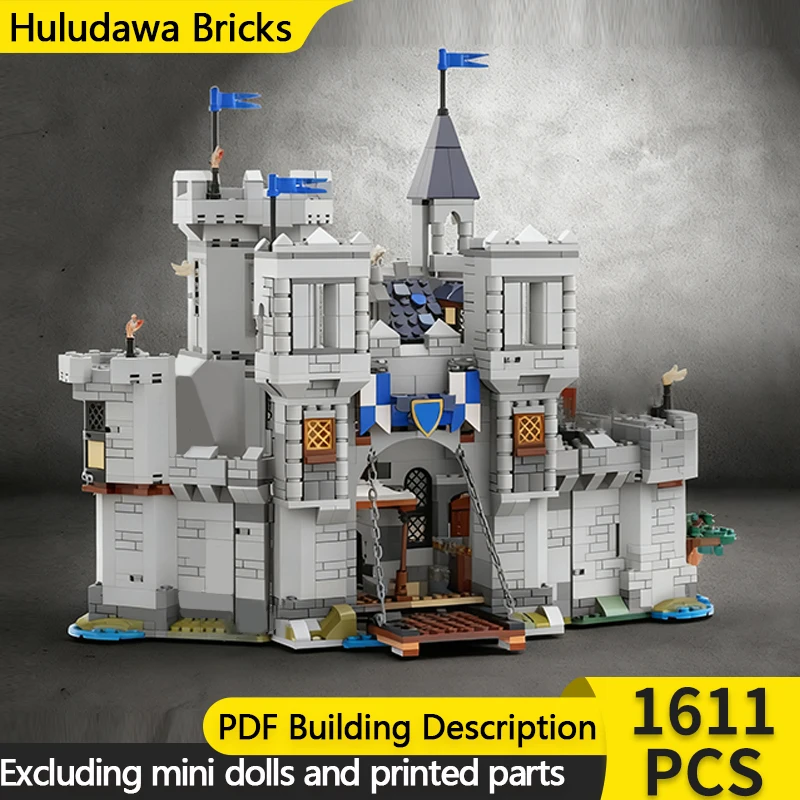 

Средневековый замок, модель MOC, строительные кирпичи, замок из каменного кирпича, расширенная модульная технология, детские праздничные подарки, сборный игрушечный костюм