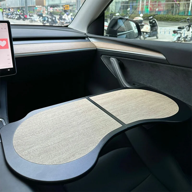 For Tesla Model3/Y Car Table Laptop Holder Board Folding Desk Meal Tray Easels Foldable Trestles Work Bench Plate Portable Mount