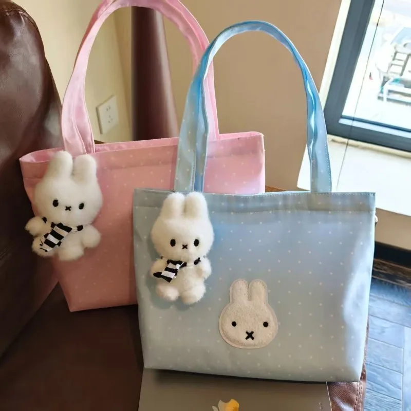

High Looks Miffy Textbook Tote Bag Cute Commuting and Outings Large Capacity Mobile Phone Miscellaneous Bag Tablet A4 Handbag