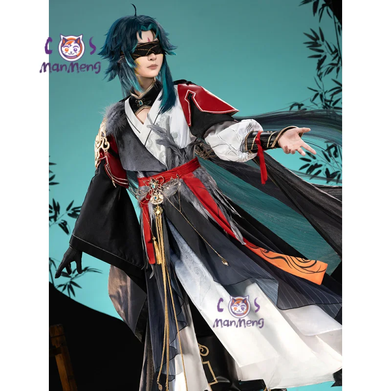 Spiel Genshin Impact Xiao Cosplay Kostüm Xiao Schuh Wunderschöne hochwertige Accessoires Requisiten Halloween New Man Uniform Komplettset