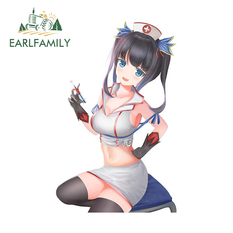 

EARLFAMILY Hestia Personality Car Stickers Car Accessories Decals Anime Scratch-Proof Rearview Mirror Windshield JDM Decoration