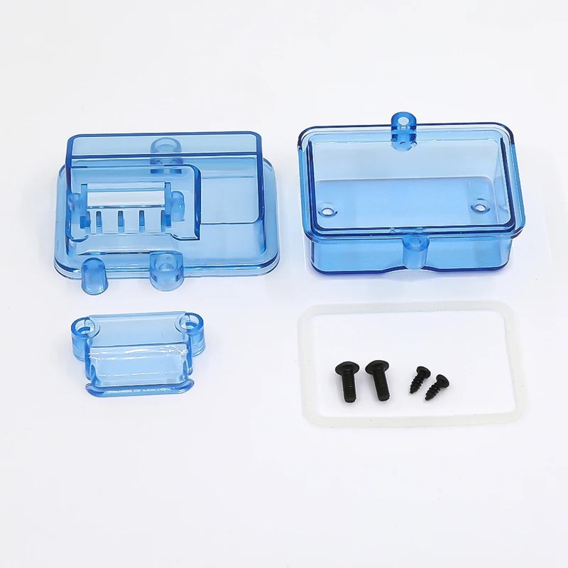 Blue Plastic Waterproof Receiver Receiving Box For Huanqi 727 / Slash RC Car Upgrade Parts