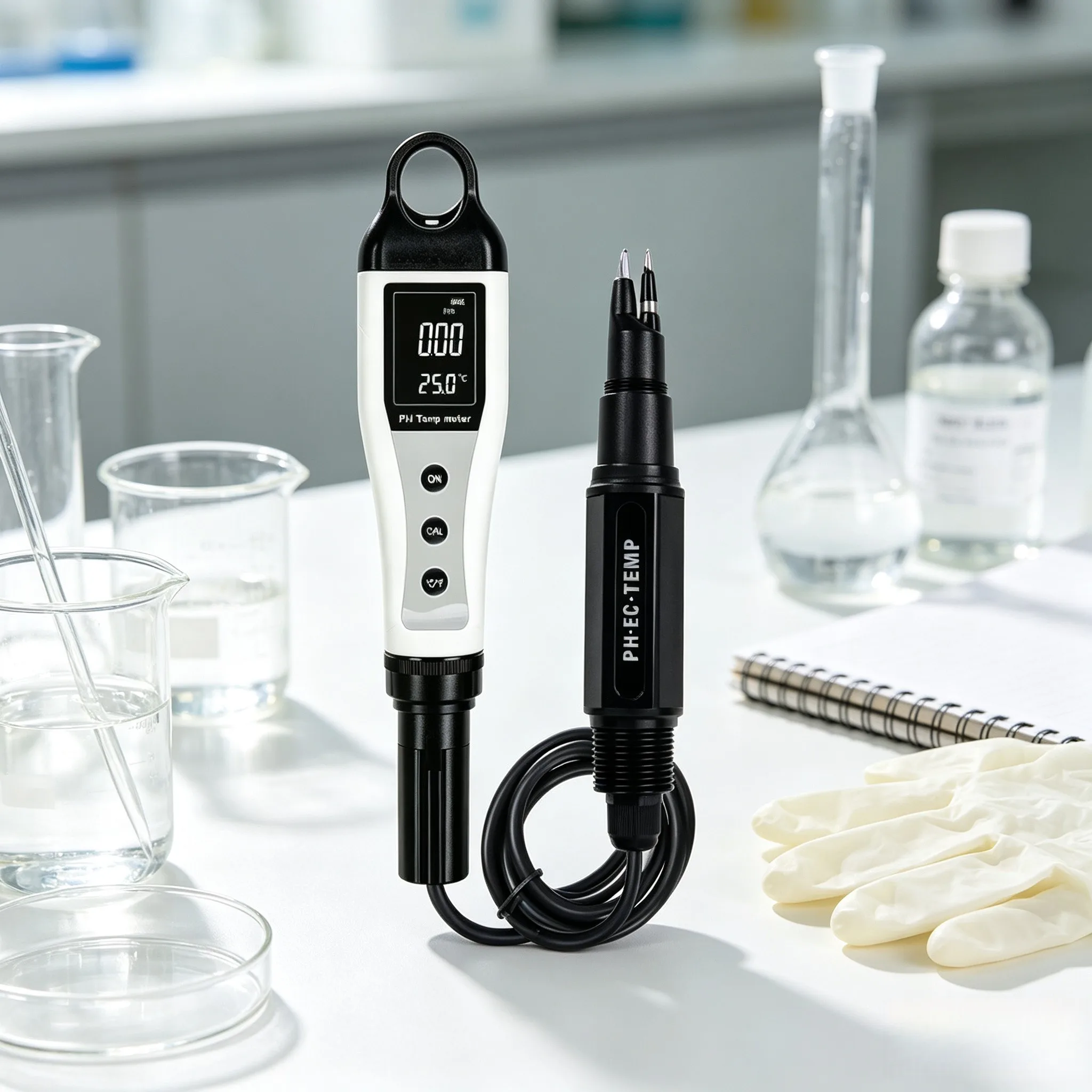 Water Testing Device for Aquarium Owners Pool Technicians and For lab Personnel Featuring Simultaneous Triple Parameter Readings