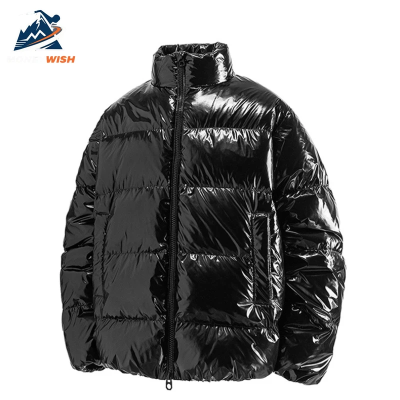 

MONEYWISH Down Jacket 2025 Bright Surface Trendy Versatile Thick Cold Resistant Warm Short Coat Outdoor Casual Winter Down Coat