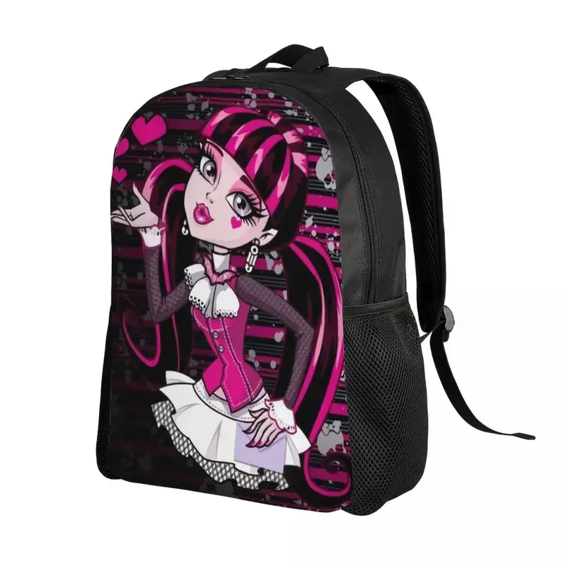 Monsters High Anime mochila de viaje para hombres y mujeres, bolsa de libros para computadora escolar, bolsas de día para estudiantes universitarios