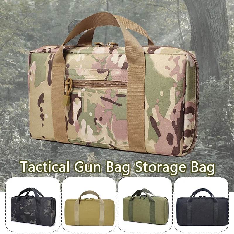 

Tactical Pistol Case Handgun Bag Hunting Shooting Range Gun Magazine Carry Pouch Universal Concealed Handbag Military Carrier