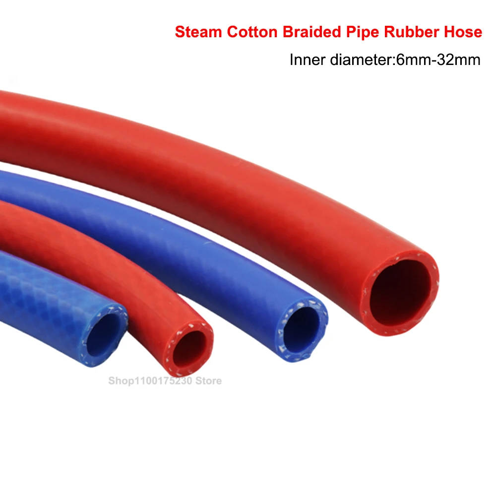 1 Meter Thickening Silicone Tube High Pressure Temperature Resistant Steam Cotton Braided Pipe Rubber Hose Flexible Hose