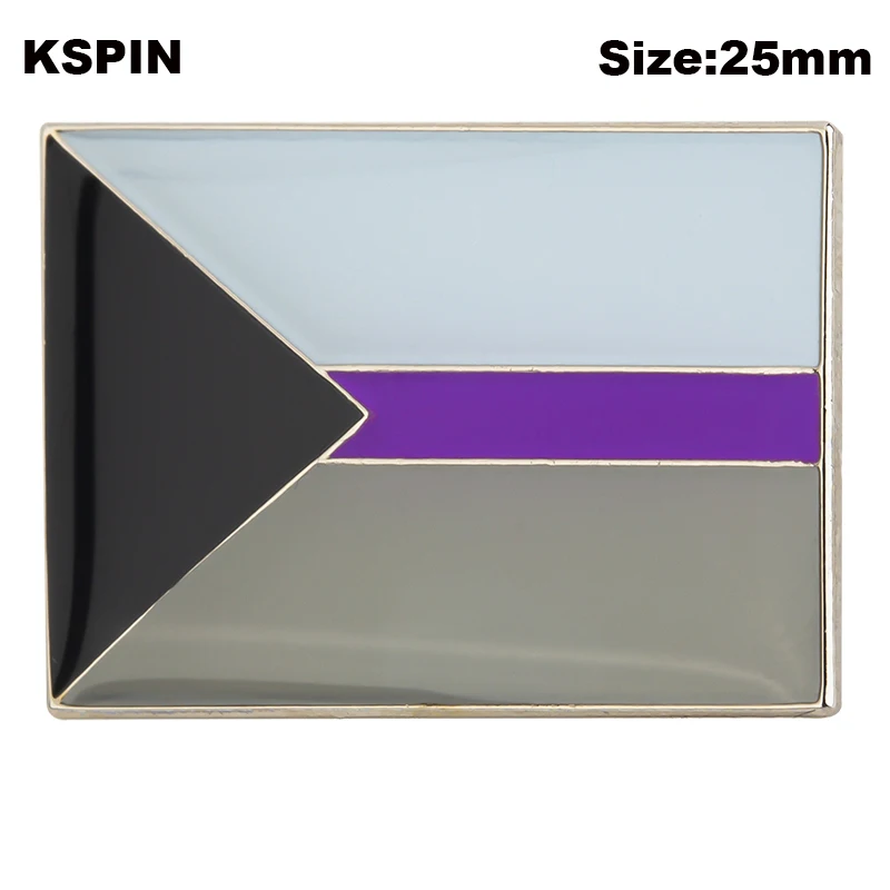 Demisexual Pride Flag Gray Pride Alloromantic Asexual Pride Rainbow & Asexual Demiromantic Pride Genderfaun-flag-large Lapel Pin